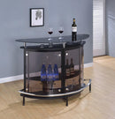 2-Tier Bar Unit Black And Chrome