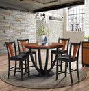 Boyer Round Counter Height Table Amber And Black