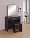 2-Piece Vanity Set With Lift-Top Stool Cappuccino