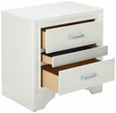 Modern Miranda 2-Drawer Nightstand Tray White