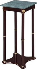 Square Marble Top Accent Table Merlot