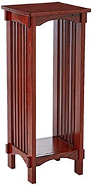 1-Shelf Square Accent Table Warm Brown