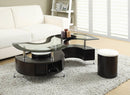 3-Piece Coffee Table And Stools Set Cappuccino