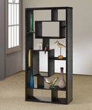 10-Shelf Bookcase Black Oak