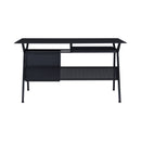 Casual Computer Desk with Two Storage Drawers Black