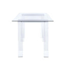 Amaturo Clear Acrylic Sawhorse Writing Desk