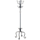 Coat Rack With 8 Flared Hooks Sandy Black