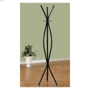 Modern Curvilinear Coat Rack in Black Finish