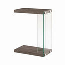 Accent Table Weathered Grey And Clear