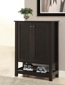 2-Door Rectangular Shoe Cabinet Cappuccino