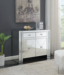 2-Drawer Accent Cabinet Clear Mirror
