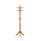 Coaster Entryway hallway Wood Spinning Top Coat Rack With 11 Hooks Tobacco