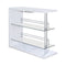 Contemporary Rectangular 2-Shelf Bar Unit Glossy White