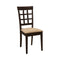 Gabriel Lattice Back Side Chairs Cappuccino And Tan (Set Of 2)