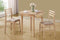 3-Piece Dining Set With Drop Leaf Natural And Tan