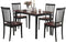 Oakdale 5 Piece Tobacco and Black Dining Set