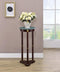 Round Marble Top Accent Table Merlot