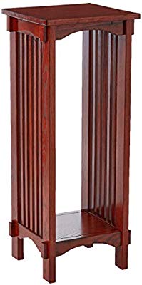 1-Shelf Square Accent Table Warm Brown