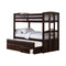 Kensington Twin Over Twin Bunk Bed With Trundle Cappuccino