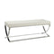 Bench With Metal Base White And Chrome