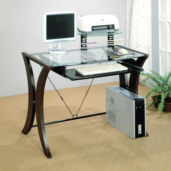 Contemporary Cappuccino Division Computer Desk