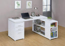Hollow-Core Left or Right Facing Corner Desk, White
