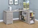 Yvette Grey Driftwood L-Shaped Office Desk