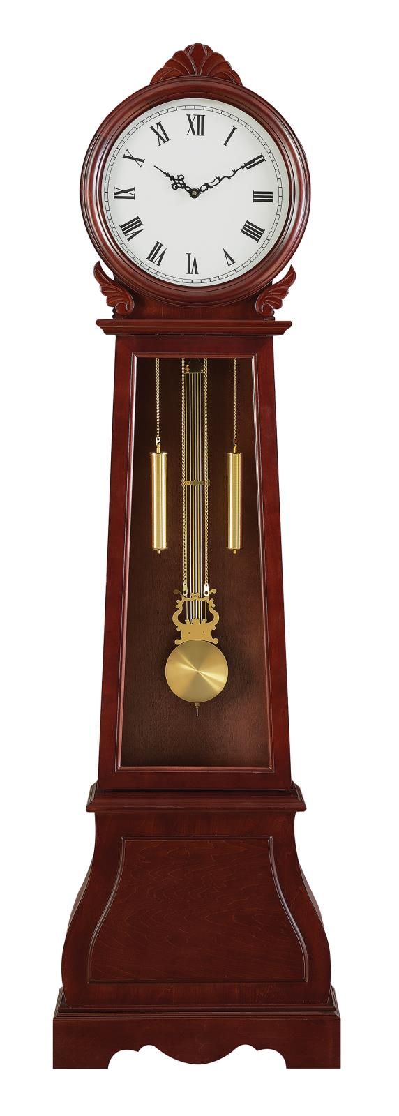 Grandfather Clock With Chime Brown Red