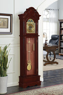 Grandfather Clock Brown Red And Clear