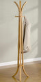 Contemporary Free Standing Natural Finish Coat rack