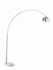 Arched Floor Lamp Brushed Steel And Chrome