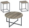 Wadeworth Distressed Occasional Living Room Table Set of 3, Two-tone Wood