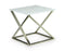 Steve Silver Zurich Square White Faux Marble Mixed Media End Table