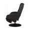 Coaster Swivel Recliner With Leatherette Flared Arm Black