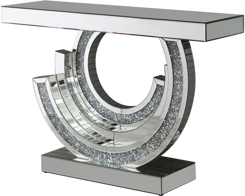 Coaster Imogen Multi-Dimensional Console Accent Table Silver