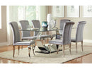 Carone Upholstered Side Chairs Grey And Chrome (Set Of 4)